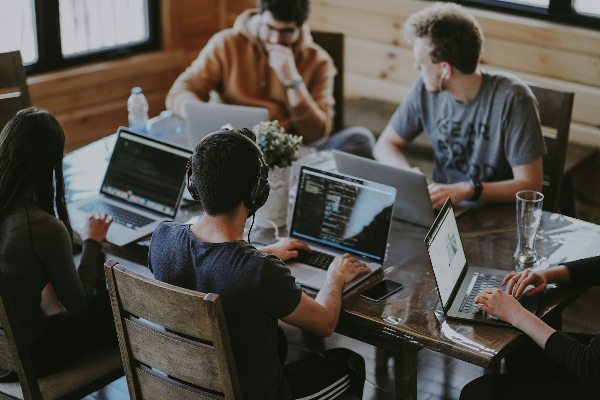 Development team collaborating